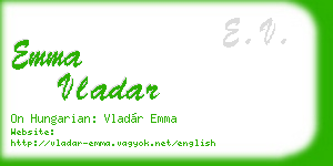 emma vladar business card